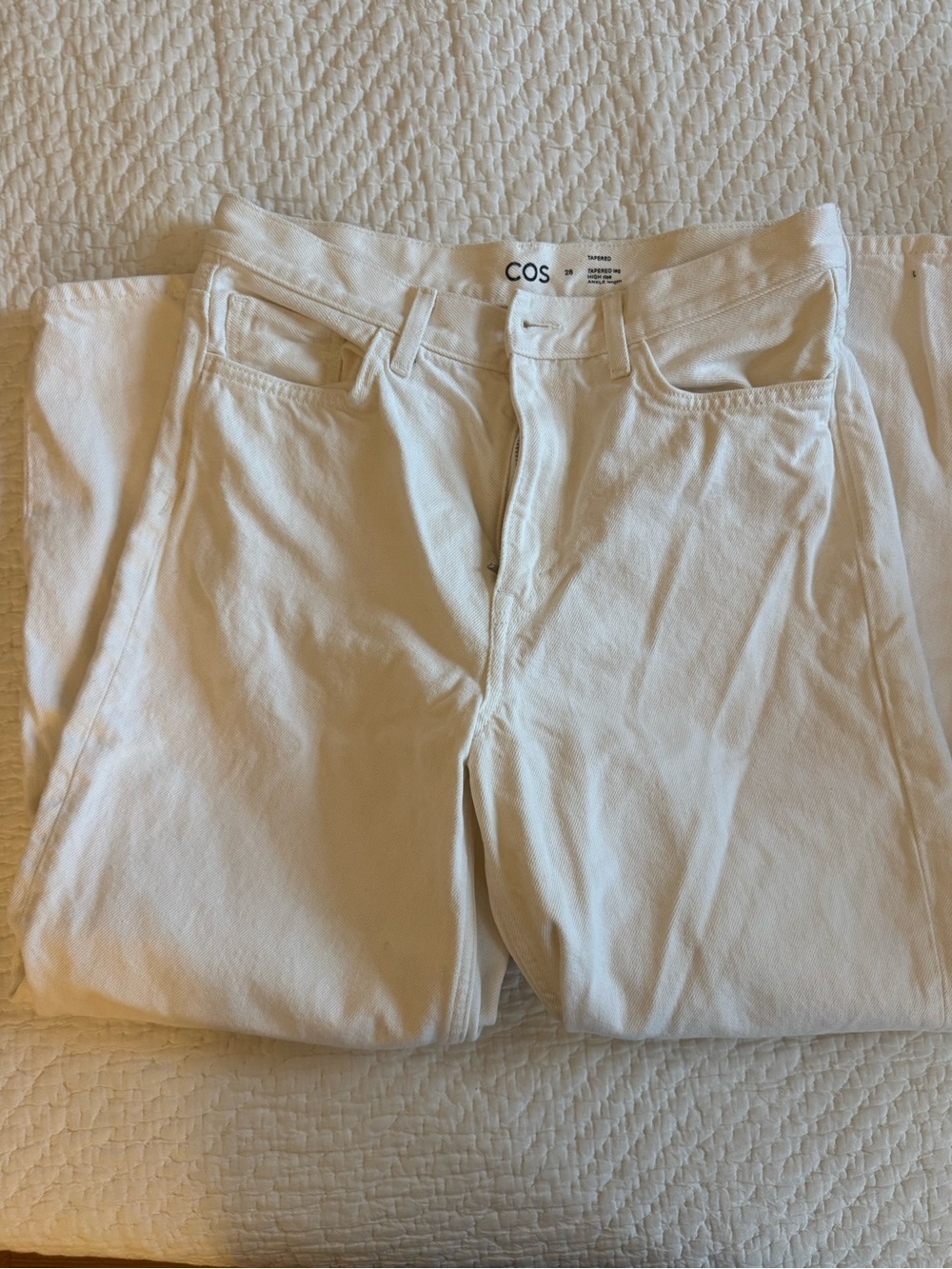 COS White Tappered Jeans